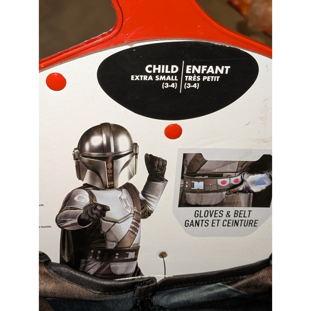 Star Wars The Mandalorian Costume Child Extra Small ES 3-4 Padded‎ Jumpsuit NEW - Picture 7 of 9